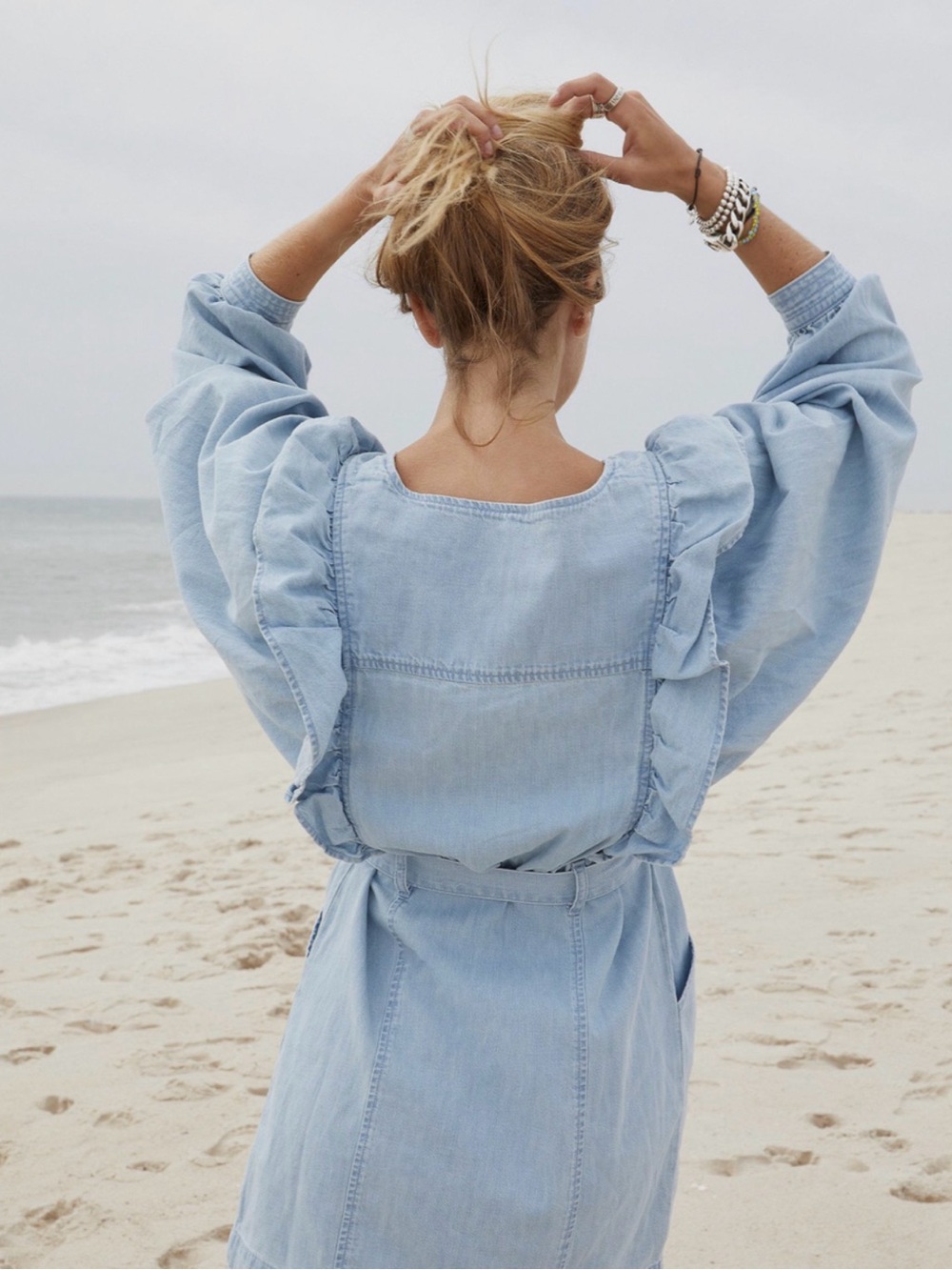 Free People Imogene Denim Mini Dress - Picture 2 of 7